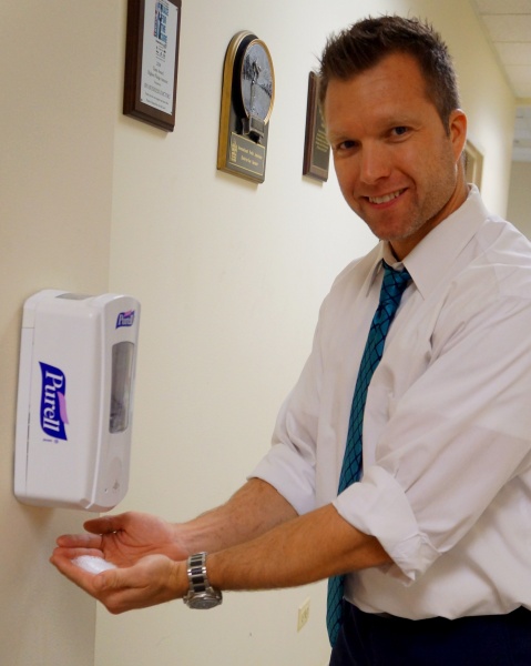 Washing hands and sanitizing is another way to prevent the flu.
